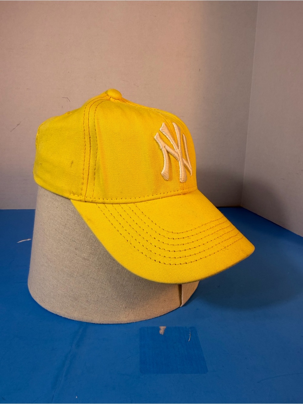 Yellow Kids Baseball Cap with White NY Logo
